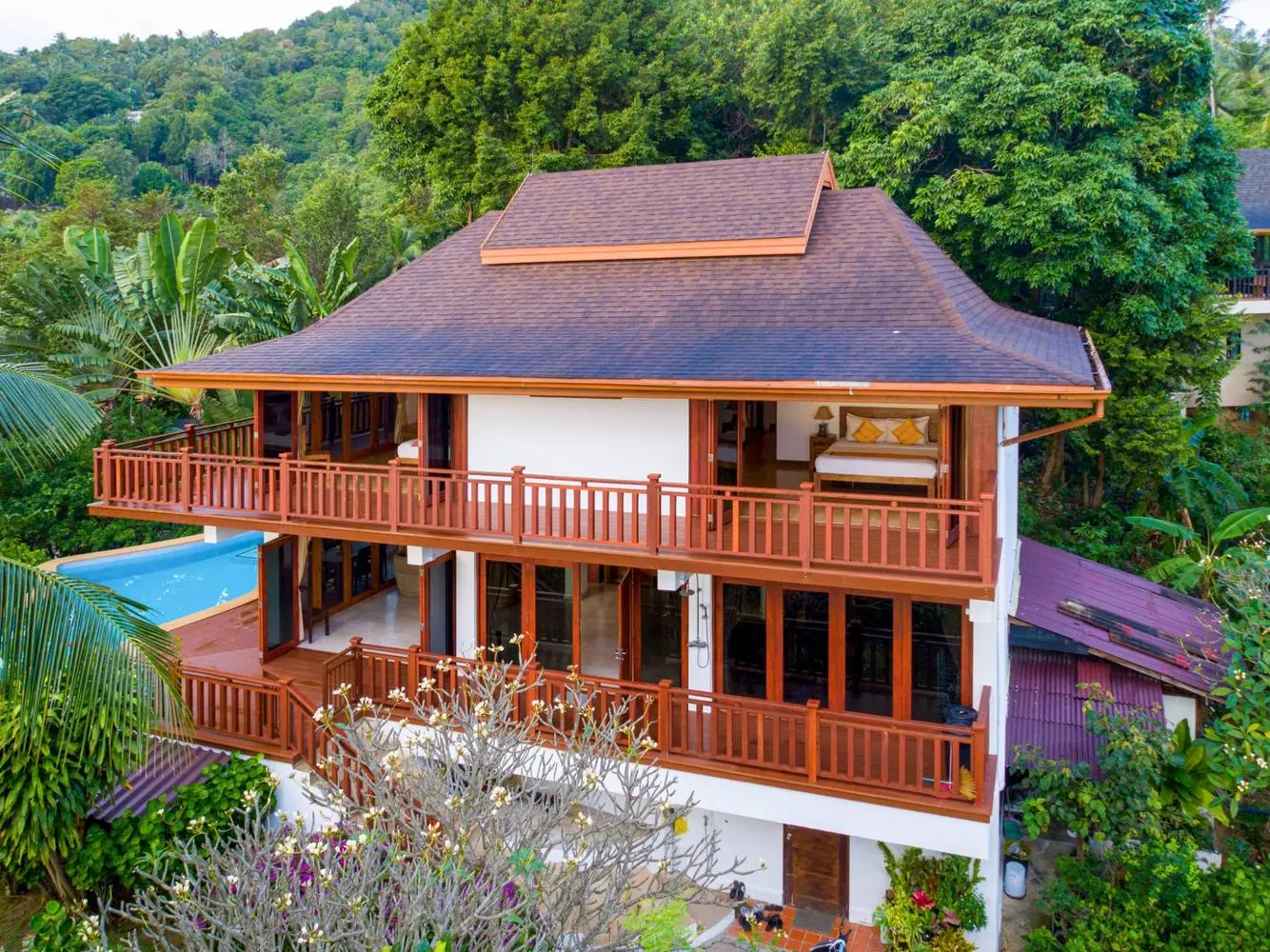 Villa Vadee terrace and outdoor spaces